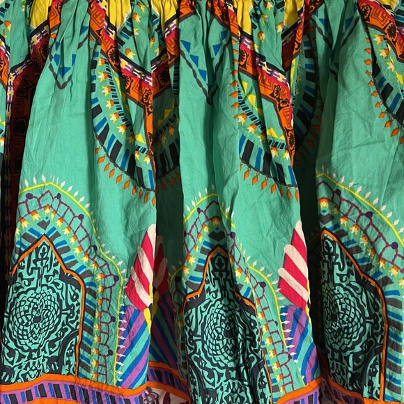 Flying Tomato Boho Multiprint multicolor Elastic Waist Mini Skirt Size M - Picture 2 of 4